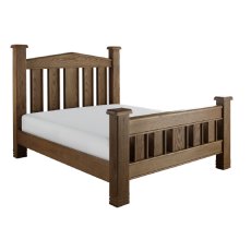 Vermont Solid Wood Bed in Natural Oak and High Gloss Vermont Solid Wood Bed in Natural Oak and High Gloss
