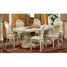 Camel Leonardo Day Ivory High Italian Dining Table Extendable Camel Leonardo Day Ivory High Italian Dining Table Extendable