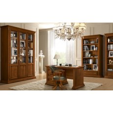 Camel Group Treviso Cherry 3 Door Vitrine 'alta' with Wooden Shelves