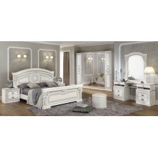 Camel Group Aida White and Silver Bedroom Set