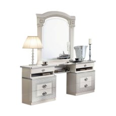 Camel Group Aida White and Silver Vanity Dresser Camel Group Aida White and Silver Vanity Dresser