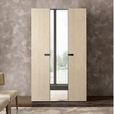 Camel Group Ambra Sand Birch Finish Mirror Wardrobe Camel Group Ambra Sand Birch Finish Mirror Wardrobe