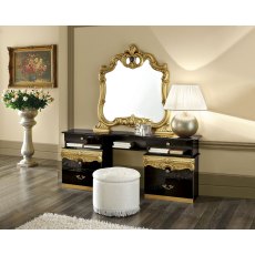 Camel Group Barocco Black and Gold Vanity Dresser With Six Drawers Camel Group Barocco Black and Gold Vanity Dresser With Six Drawers