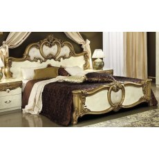 Camel Group Barocco Ivory and Gold Bed Frame Camel Group Barocco Ivory and Gold Bed Frame