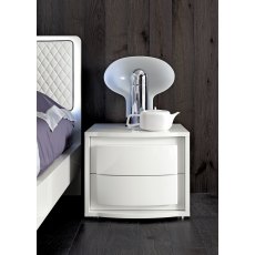 Camel Group Dama Bianca White High Gloss Bedside Table Camel Group Dama Bianca White High Gloss Bedside Table