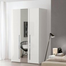 Camel Group Dama Bianca White High Gloss 3 Door Mirror Wardrobe Camel Group Dama Bianca White High Gloss 3 Door Mirror Wardrobe
