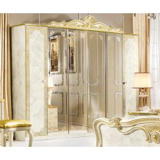 Camel Group Leonardo 6 Door Wardrobe With 4 Mirrors Camel Group Leonardo 6 Door Wardrobe With 4 Mirrors