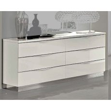 Camel Group Onda White High Gloss 6 Drawer Double Dresser Camel Group Onda White High Gloss 6 Drawer Double Dresser