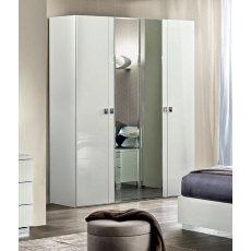 Camel Group Onda White High Gloss 4 Door Wardrobe Camel Group Onda White High Gloss 4 Door Wardrobe