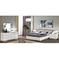 Camel Group Letto Onda White High Gloss Bed Frame Camel Group Letto Onda White High Gloss Bed Frame