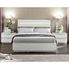 Camel Group Onda White High Gloss Bed Frame with and without Storage Camel Group Onda White High Gloss Bed Frame with and without Storage