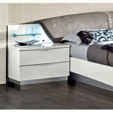 Camel Group Onda White High Gloss 2 Drawer Night Table Camel Group Onda White High Gloss 2 Drawer Night Table