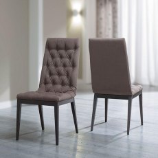 Camel Group Platinum Silver Birch Finish Capitone Dining Chair Camel Group Platinum Silver Birch Finish Capitone Dining Chair