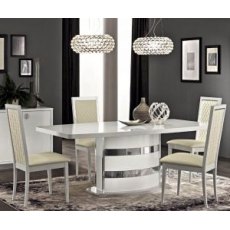 Camel Group Roma White High Gloss Extending Dining Table Camel Group Roma White High Gloss Extending Dining Table