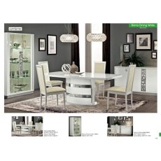 Camel Group Roma White High Gloss Extending Dining Table