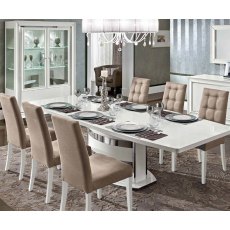 Camel Group Roma White High Gloss Extending Dining Table With 6 Chair Camel Group Roma White High Gloss Extending Dining Table With 6 Chair
