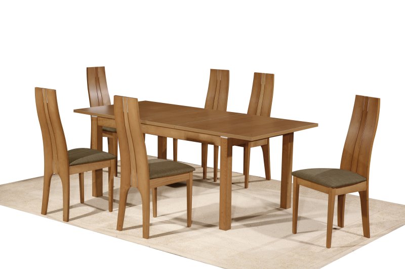 Dream Home Furnishings Nevada Extendable Dining Set With Six Chairs