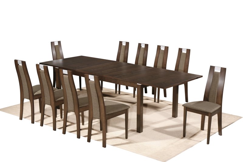 Dream Home Furnishings Michigan Extendable Dining Set With Eight Chairs