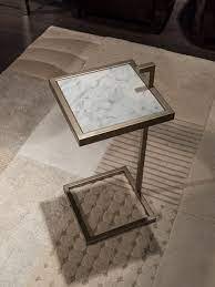 Stone International Italy Stone International Billy Square Accent
Table -  Metallic 
finish Frame Base