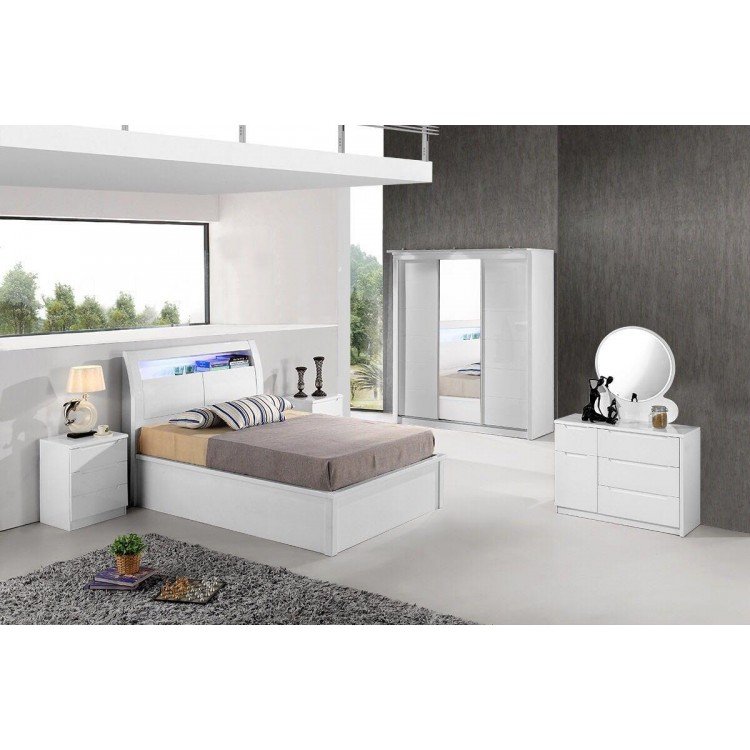 Dream Home Furnishings Rugby White High Gloss Bedroom Collection