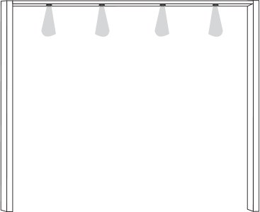 Wiemann German Furniture Passe-partout frames with 6 lights for Width 50cm of Height 216cm