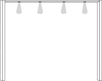 Wiemann German Furniture Passe-Partout Frame with 8 LED Lighting for Wardrobe Width 330cmW 340cm x H 216cm x D 23cm