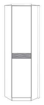 Wiemann German Furniture Extended corner unit with cross-trim for wooden doors (Plain)

W 93 cm x H 216cm x D 93cm