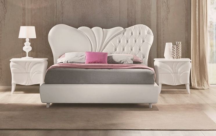 Euro Design Euro Design Fiocco Frassino Bianco Bed
