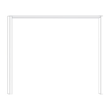 Wiemann German Furniture Passepartout-frame, without lights, Width per side profile: 3.2 cm for width 50 cm

W 56.4cm x H 220