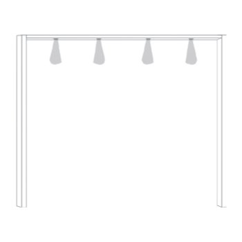 Wiemann German Furniture Passepartout-frame, with 1 light, Width per side profile: 3.2 cm for width 50 cm

W 56.4cm x H 220cm