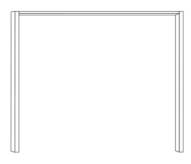 Wiemann German Furniture Passepartout-frame, without lights, Width per side profile: 3.2 cm for width 50 cm     W 50cm x H 21