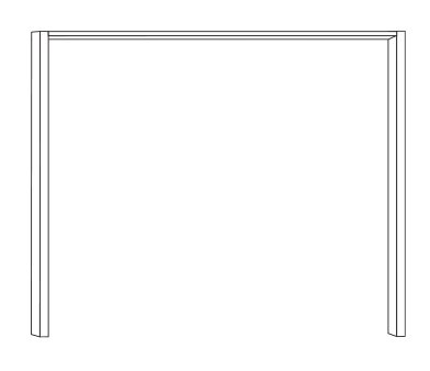 Wiemann German Furniture Passepartout-frame, without lights, Width per side profile: 6.5 cm for width 100 cm    W 100cm x H 2