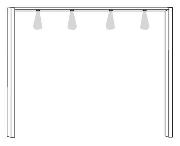 Wiemann German Furniture Passe-Partout Frame with 6 Power LED Lights for Width 225 cmW 235cm x H 221cm x D 23cm