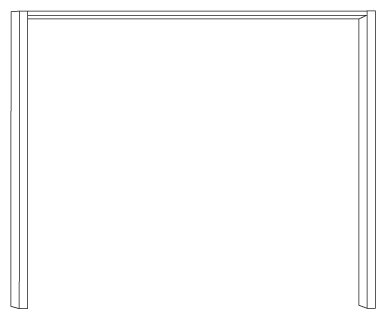 Wiemann German Furniture Passe-partout Frame without Lighting for Wardrobe Width 250cm Width per side profile: 5 cm

W 260cm