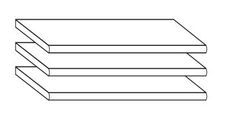 Wiemann German Furniture 3 Adjustable Shelves for compartment width 72.2 cm with normal depth 51.5 cm 
W 72.3cm x H 2.2cm x D