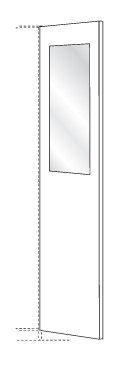 Wiemann German Furniture Interior mirror
Only for hinged-door wardrobes
W 36cm x H 80cm x D 1cm