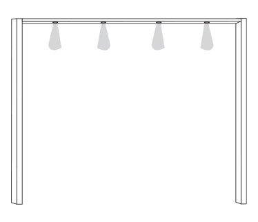 Wiemann German Furniture Passe-Partout Frame with Lightingwidth 165 cm (Set of 4)W 175cm x H 221cm x D 23cm