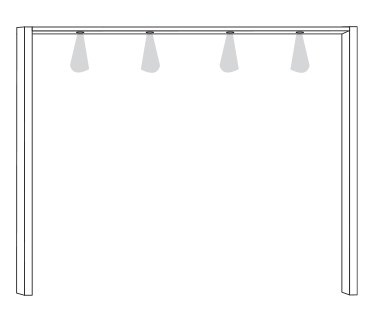 Wiemann German Furniture Passe-Partout Frame withLighting width 200 cm (Set of 4)W 210cm x H 221cm x D 23cm