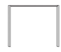 Wiemann German Furniture Passe-partout frames without lights for 3-doors wardrobes   width 150 cm