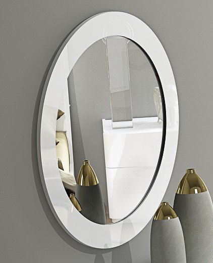 GCL Bedrooms Eleanor White High Gloss Mirror