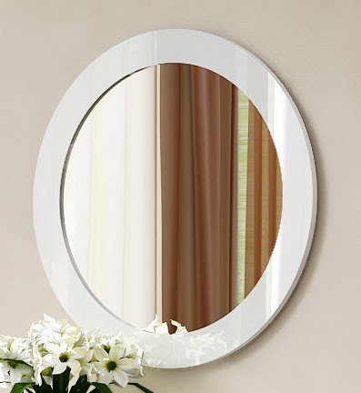 GCL Bedrooms Lorna White High Gloss Mirror