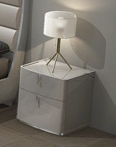 GCL Bedrooms Mila Cashmere High Gloss Night Stand