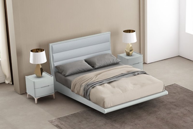 GCL Bedrooms GCL Bedroom Arya High Gloss Cool Grey Beds