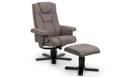 Julian Bowen Julian Bowen Malmo Swivel Recliners & Stool Grey