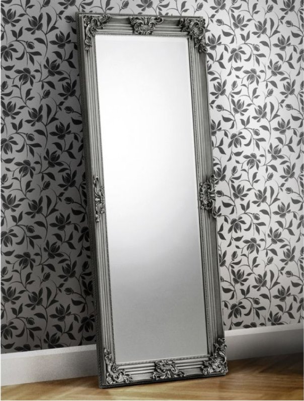 Julian Bowen JULIAN BOWEN ROCOCO PEWTER LEAN-TO DRESS MIRROR