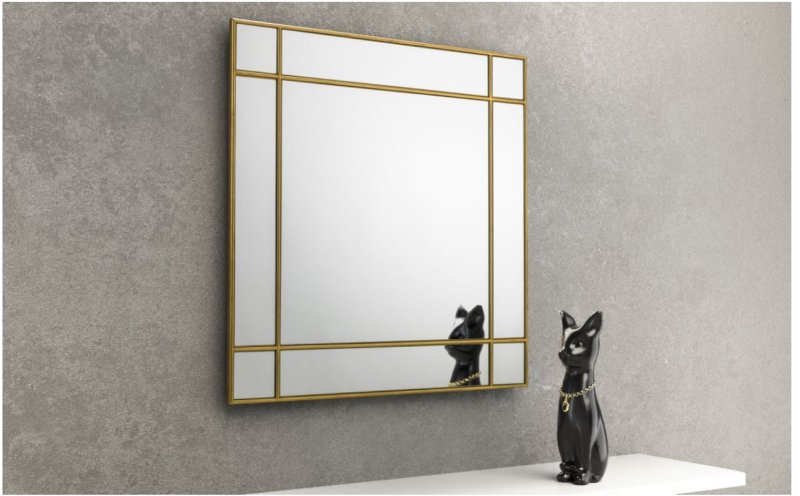 Julian Bowen JULIAN BOWEN FORTISSIMO GOLD SQUARE WALL MIRROR