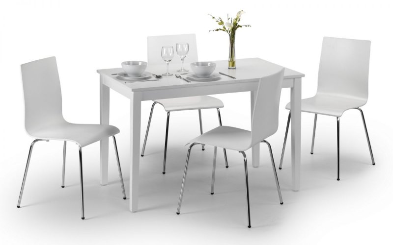 Julian Bowen Julian Bowen Taku Satin White Dining Table