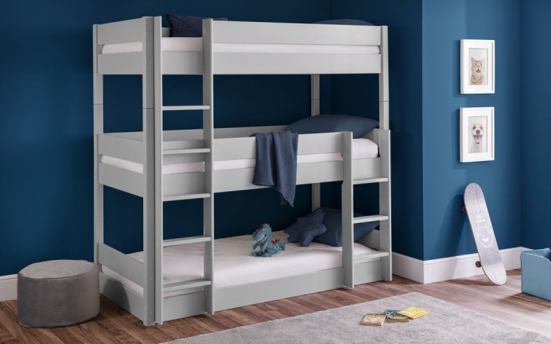 Julian Bowen Julian Bowen Trio Bunk Bed in Dove Grey