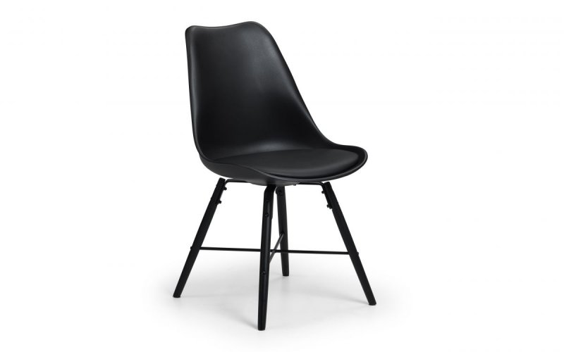 Julian Bowen Julian Bowen Kari Dining Chair - Black Seat & Black Legs