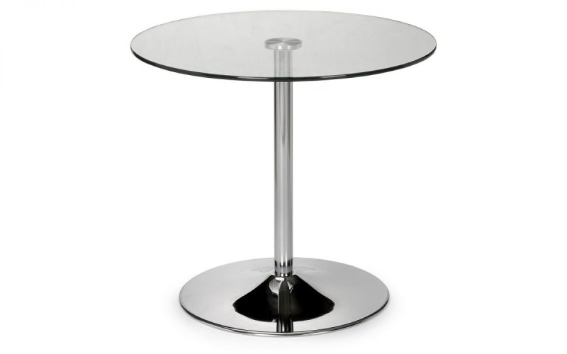 Julian Bowen Julian Bowen Kudos Chrome & Glass Pedestal Table